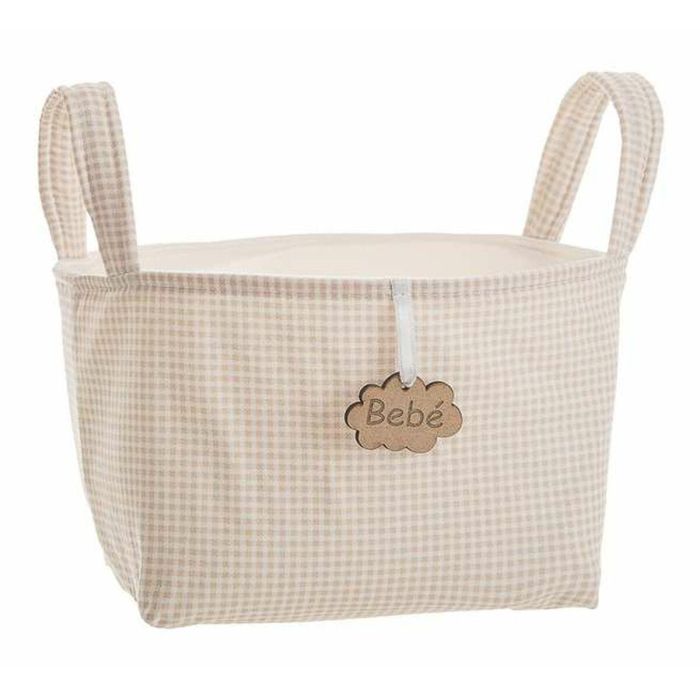 Cesta asas vichy marrón 17 x 13,5 x 20 cm Cesta asas vichy marrón 17 x 13,5 x 20 cm