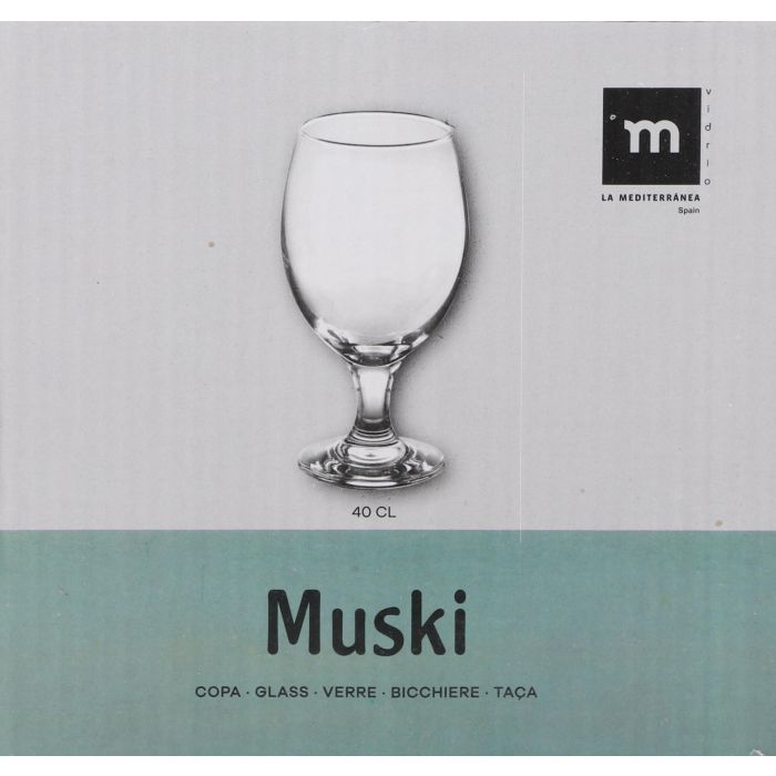 La Mediterranea Set 6 Copas Muski 400 cc (4 Cajas)