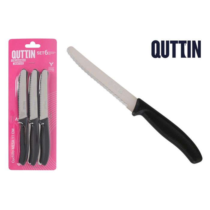 Quttin Set de 6 Cuchillos de Mesa con Sierra de 11 cm (12 Cajas) Quttin Set de 6 Cuchillos de Mesa con Sierra de 11 cm (12 Cajas)