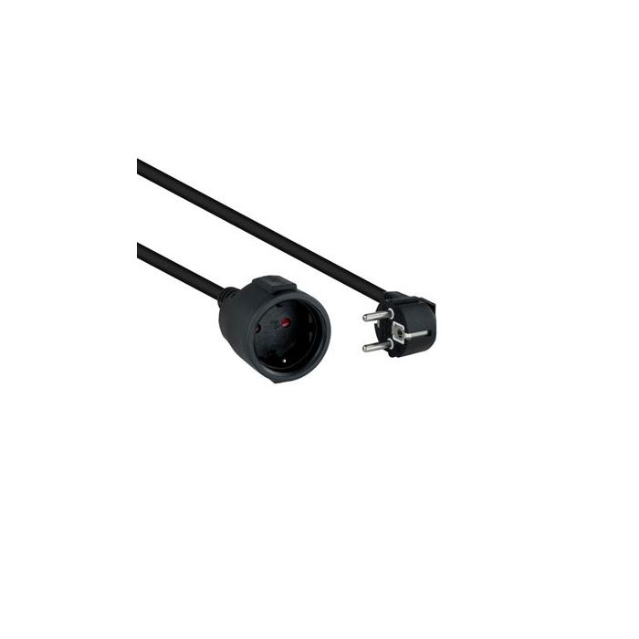 Cable Alargador de Corriente Nanocable 10.22.0603-BK/ Schuko Hembra - Schuko Macho/ 3m/ Negro Cable Alargador de Corriente Nanocable 10.22.0603-BK/ Schuko Hembra - Schuko Macho/ 3m/ Negro
