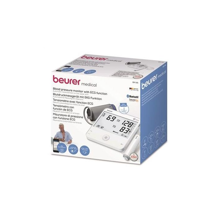 Beurer BM-95 Tensiómetro de Brazo con Función ECG Bluetooth, Pantalla LCD 3 Beurer BM-95 Tensiómetro de Brazo con Función ECG Bluetooth, Pantalla LCD 3