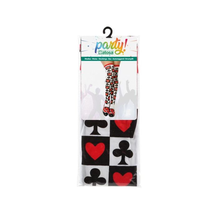 Medias Reina De Corazones Accesorios Temática Personajes De Cuento Halloween Carnaval Adulto Multicolor Polyester 1 Medias Reina De Corazones Accesorios Temática Personajes De Cuento Halloween Carnaval Adulto Multicolor Polyester 1