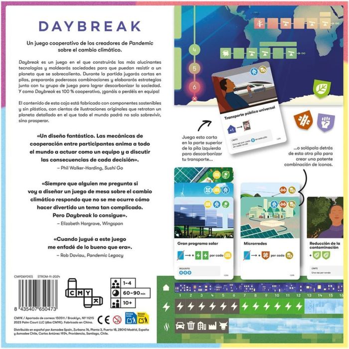 CMYK Daybreak Juego de Mesa Cooperativo Cambio Climático 1-4 Jugadores CMYDAY01ES 1