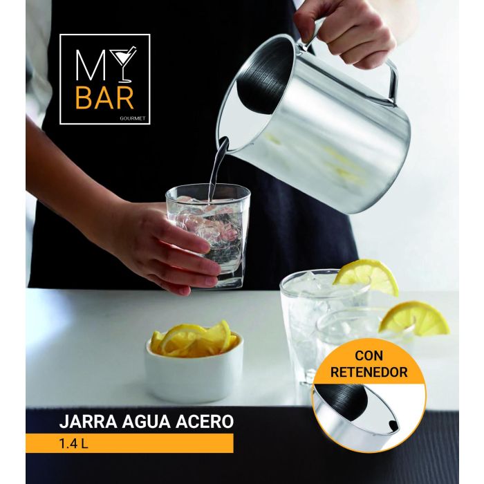 Jarra Agua C/Retenedor Acero 1.4L My Bar (12 Unidades) 3