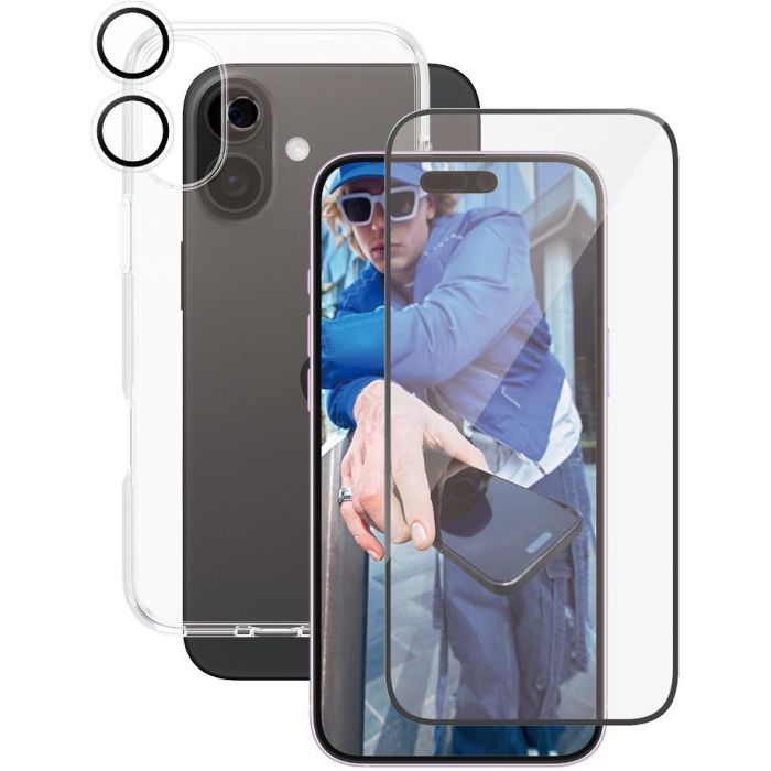 PanzerGlass CARE Flagship Protector Pantalla 3-en-1 para iPhone 16 Plus