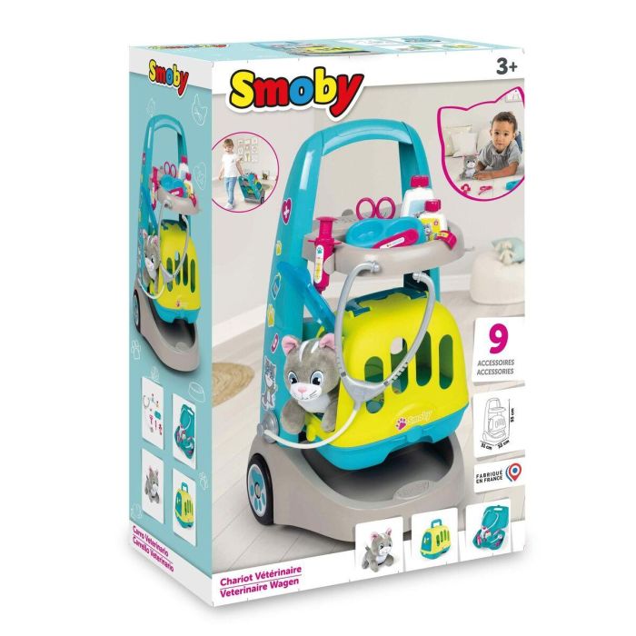 Maletín Médico de Juguete con Accesorios Smoby VETERINARY TROLLEY 1