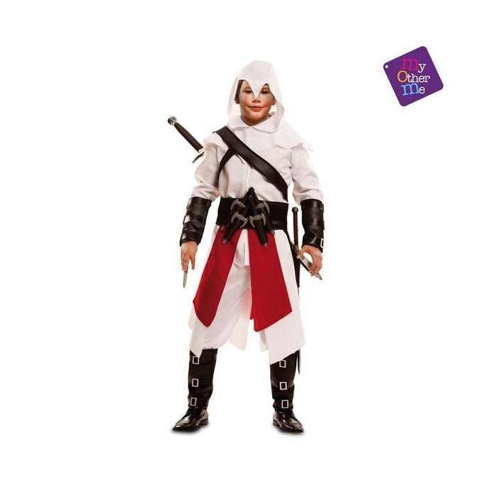 My Other Me Disfraz Asesino Blanco Talla 5-6 Años Incluye Capucha, Camisa, Pantalón, Faldón, Bandolera, Cinturón, Brazalete y Espinillera 5