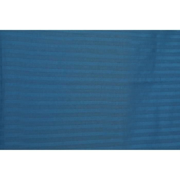 Juego de cama - 1 funda nórdica 220x240 cm + 2 fundas de almohada 60x60 cm - 100% algodón satén - Azul 4 Juego de cama - 1 funda nórdica 220x240 cm + 2 fundas de almohada 60x60 cm - 100% algodón satén - Azul 4
