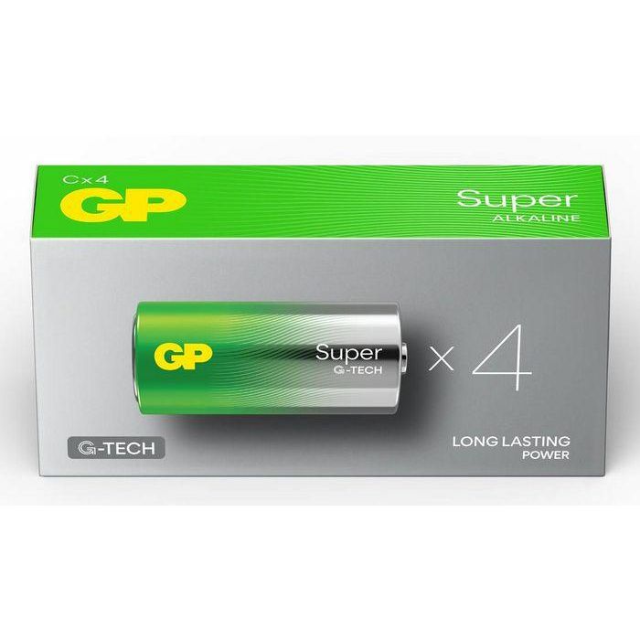 GP Super Alkaline C battery, 14A/LR14, 4-pack 1 GP Super Alkaline C battery, 14A/LR14, 4-pack 1