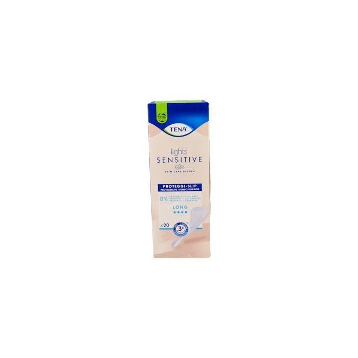 TENA LADY Protegeslips Sensitive Long para Pérdidas Leves Orina y Piel Sensible sin Fragancia - 20 Unidades