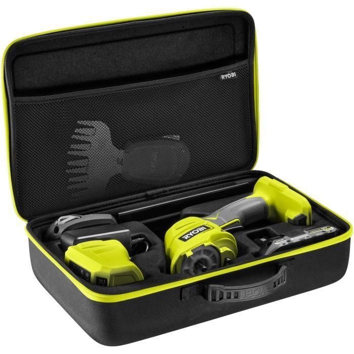 Tijera para césped - escultor de plantas 18V RY18GSA-0 + 1 litio+ batería 18V 2.0 Ah y 1 cargador 1.5 A + Estuche de almacenamiento 3 Tijera para césped - escultor de plantas 18V RY18GSA-0 + 1 litio+ batería 18V 2.0 Ah y 1 cargador 1.5 A + Estuche de almacenamiento 3