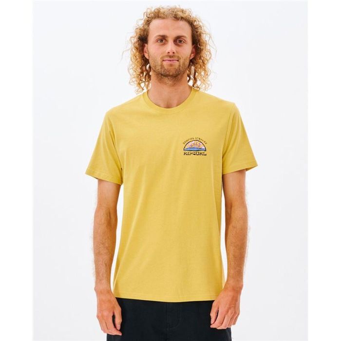 Camiseta de Manga Corta Hombre Rip Curl 00IMTE-8126 Amarillo