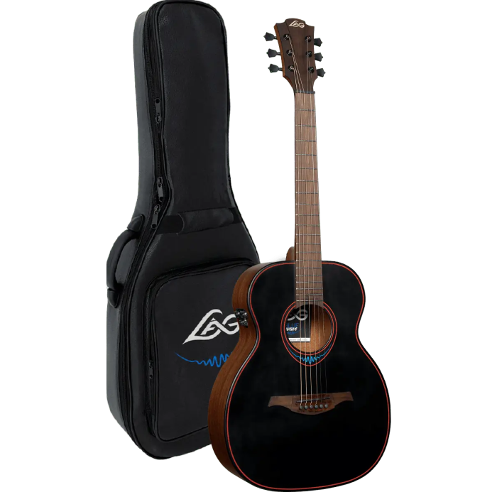 LAG Guitarra Acústica Travel A/E Blue Wave 1 1 LAG Guitarra Acústica Travel A/E Blue Wave 1 1
