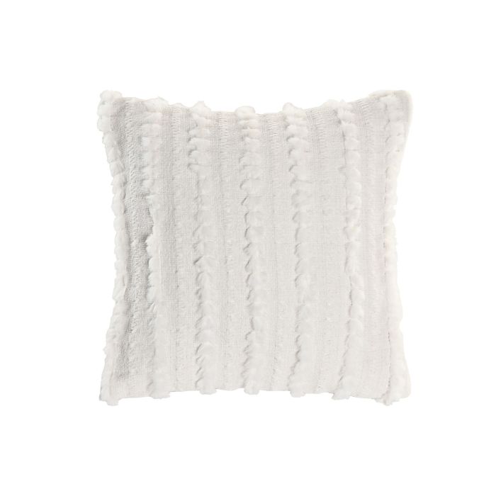 DKD Home Decor Cojín Urban Crudo 45 x 45 cm (2 Unidades) de poliéster con cremallera y chenilla