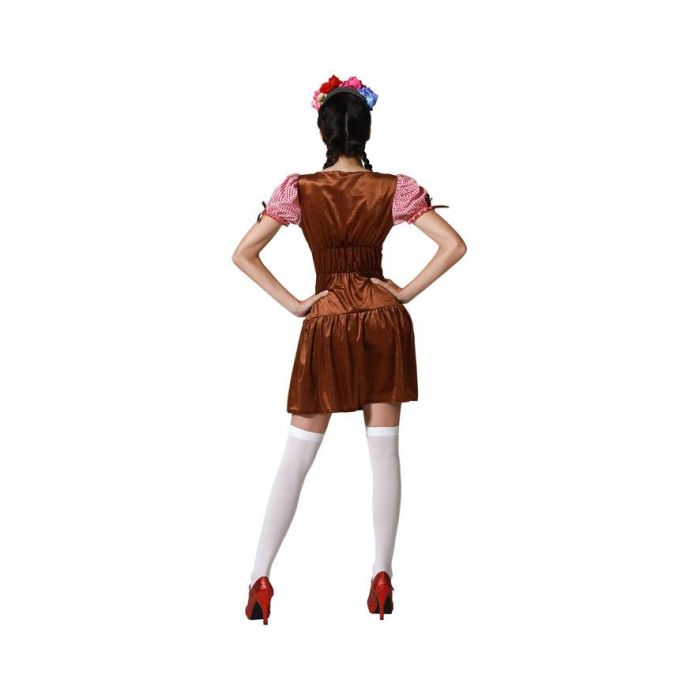 Disfraz de Mujer Adulta Alemana Marrón Talla XXL para Carnaval u Oktoberfest