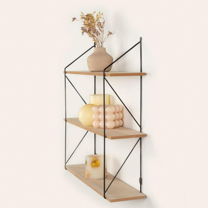 Estantería Max Home Hierro Madera MDF 50 X 49 X 12 CM (4 Unidades) 1 Estantería Max Home Hierro Madera MDF 50 X 49 X 12 CM (4 Unidades) 1