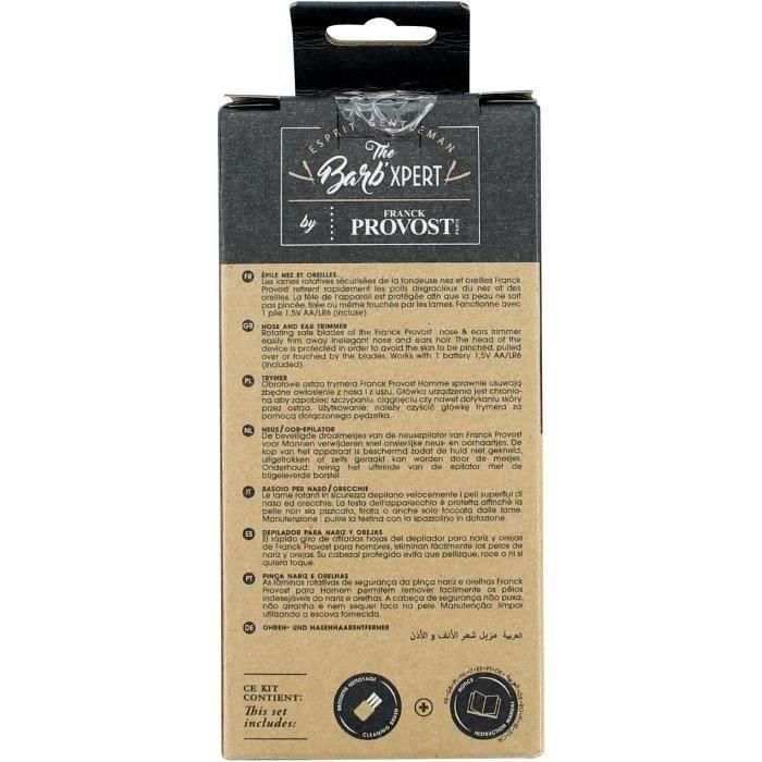 Franck Provost 0579 Recortador de Nariz y Orejas Barb'Xpert Cuchillas Seguras Acero Inoxidable Alimentado por Batería Negro 3