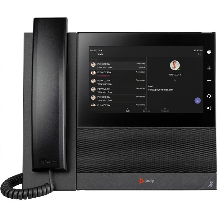 Poly CCX 600 Teléfono Multimedia Microsoft Teams, VoIP, PoE, Pantalla Táctil 7" (17,8 cm), Negro 1