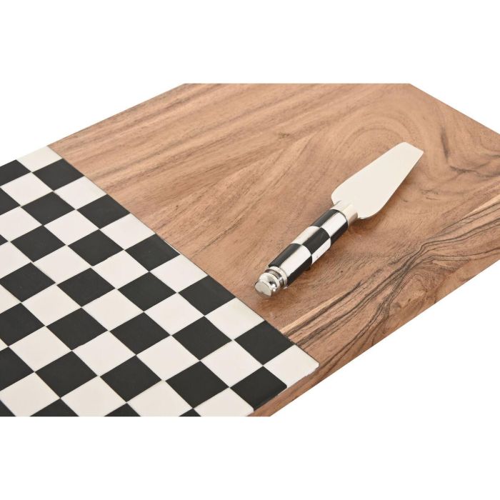 DKD Home Decor Tabla de Cortar Moderna, Set de 4, Blanco, Negro y Natural, Madera Acacia, Inox y Resina, 38x20x1.5 cm 3 DKD Home Decor Tabla de Cortar Moderna, Set de 4, Blanco, Negro y Natural, Madera Acacia, Inox y Resina, 38x20x1.5 cm 3