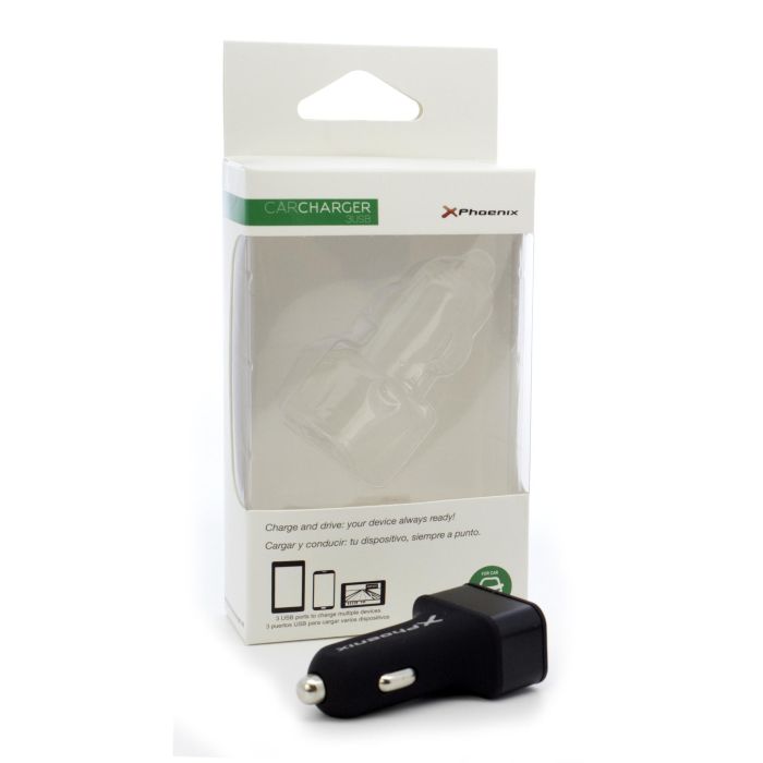 Cargador Universal Phoenix Phcarcharger3Usb Coche Mechero 2 Cargador Universal Phoenix Phcarcharger3Usb Coche Mechero 2