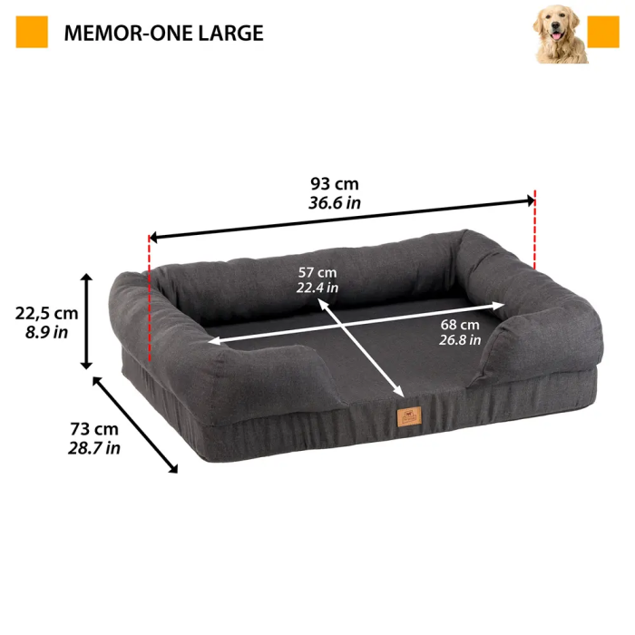 Ferplast Cama Viscoelastica Memor One L 93x73x22,5 cm