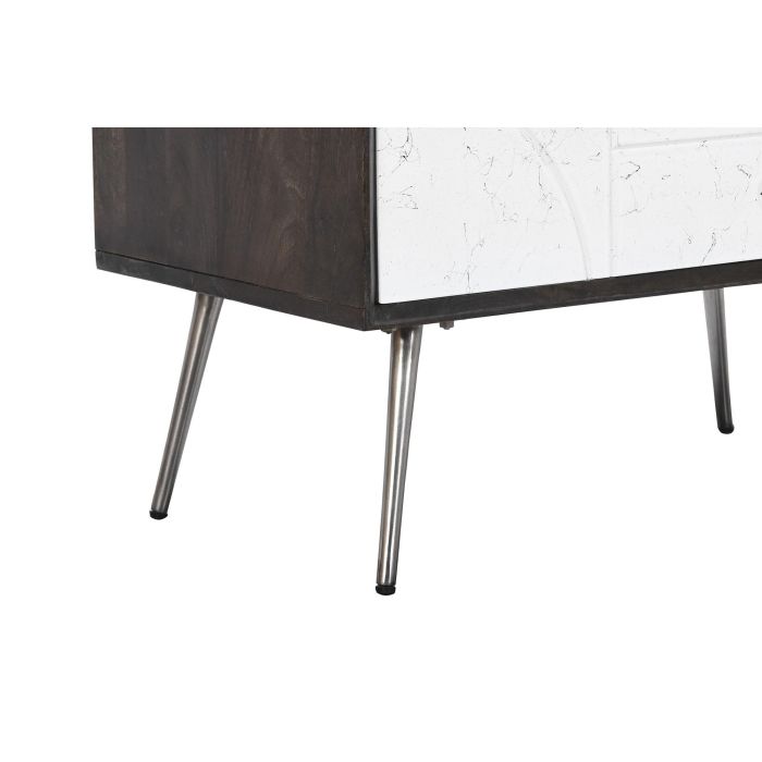 Cajonera DKD Home Decor 70 x 40 x 105 cm Blanco Marrón oscuro Madera de mango 4