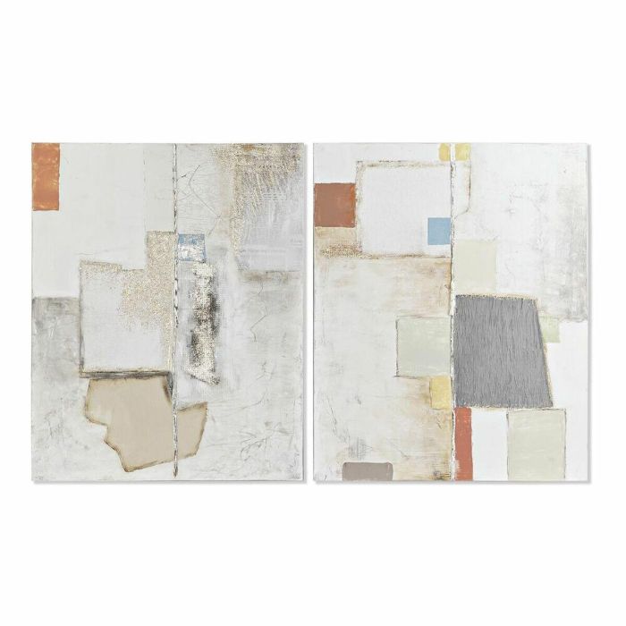 Cuadro Urban DKD Home Decor Beige Blanco 3.7 x 100 x 80 cm (2 Unidades) Cuadro Urban DKD Home Decor Beige Blanco 3.7 x 100 x 80 cm (2 Unidades)