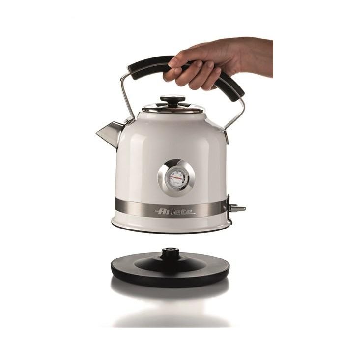 Ariete 2854/01 Hervidor Eléctrico Moderna Blanco 1.7L Acero Inoxidable, Base Inalámbrica 360°, Termómetro, Apagado Automático 6 Ariete 2854/01 Hervidor Eléctrico Moderna Blanco 1.7L Acero Inoxidable, Base Inalámbrica 360°, Termómetro, Apagado Automático 6