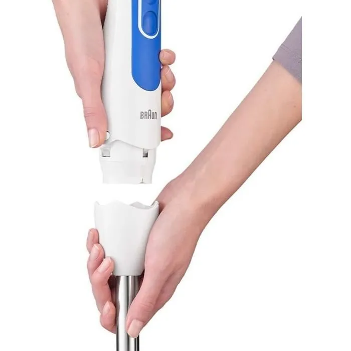 Braun MQ3000WH Batidora de Mano Smoothie Plus con Tecnología PowerBell Plus y Splash Control - Blanco y Azul 4