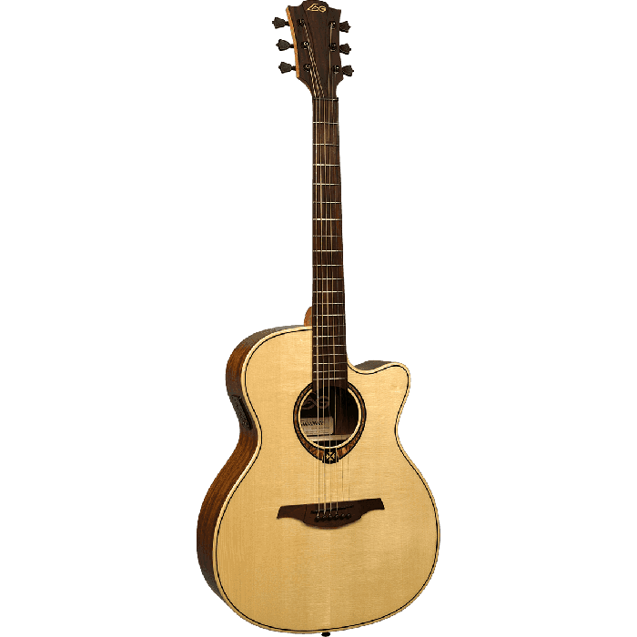 LAG Guitarra Acústica Auditorium Cutaway Tramontane 318 A/E - Natural con Electrónica Fishman Ink3 1