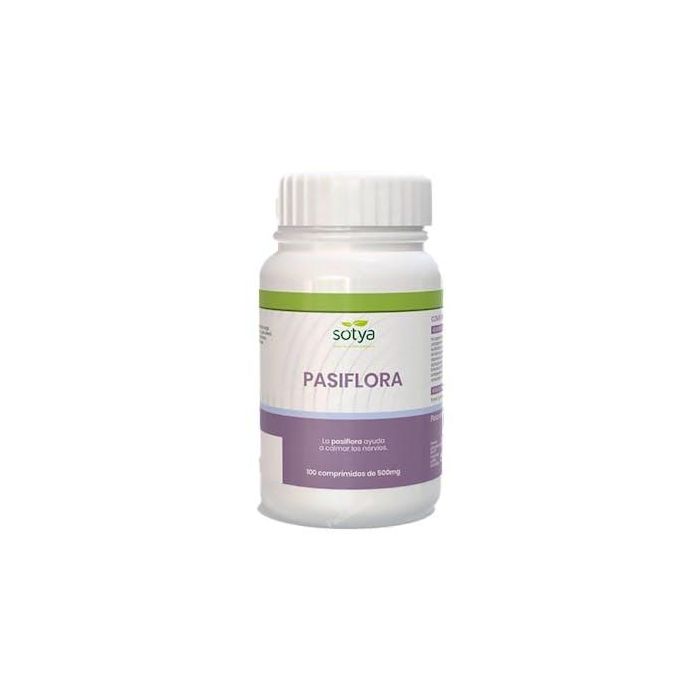 SOTYA Pasiflora 100 Comprimidos. Ayuda a la Relajación y Calma el Estrés. Suplemento Natural para el Bienestar.