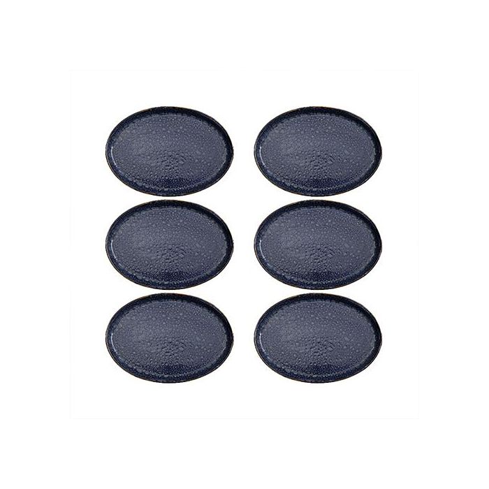 Moon Blue Fuente Oval 34X24X2 Cm (6 Unidades) 2 Moon Blue Fuente Oval 34X24X2 Cm (6 Unidades) 2