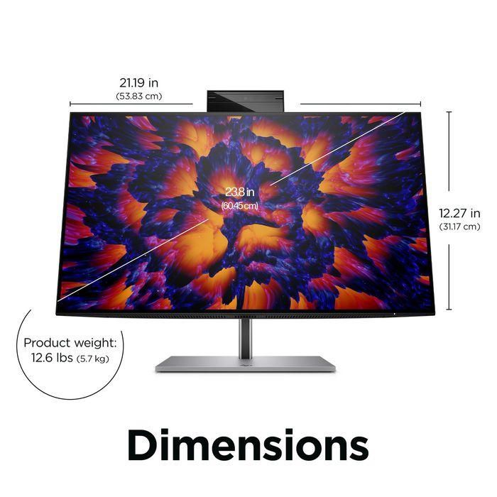 HP Monitor Z24m G3 23.8'' QHD (2560x1440) IPS 5ms USB-C Webcam Altavoces para Conferencias Plata