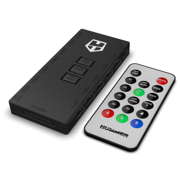 Controlador Hub Remoto Nox R-Hub para Ventiladores ARGB Controlador Hub Remoto Nox R-Hub para Ventiladores ARGB