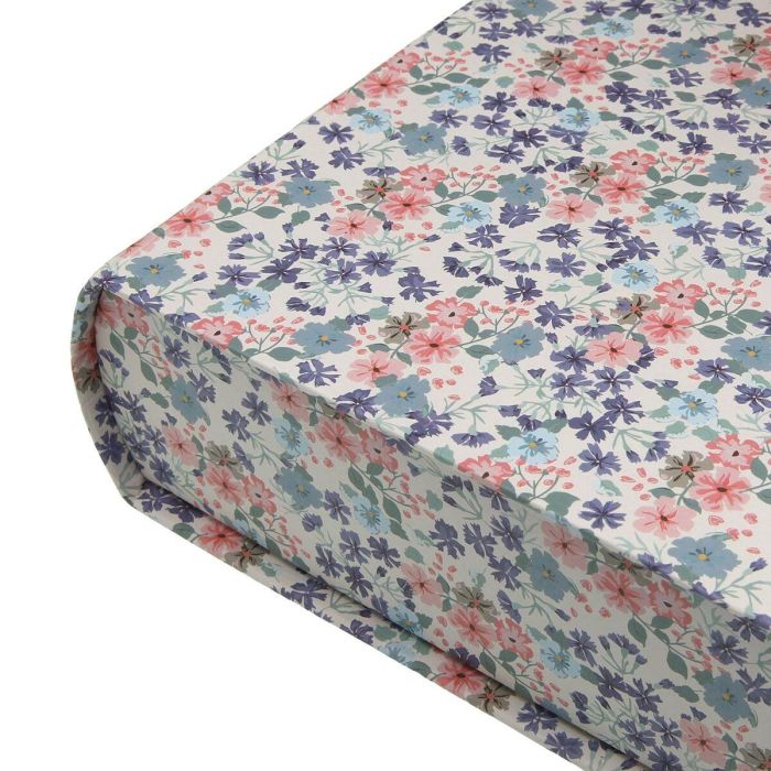 Caja Decorativa Versa Lienzo Madera MDF Flores Libro 1 Caja Decorativa Versa Lienzo Madera MDF Flores Libro 1