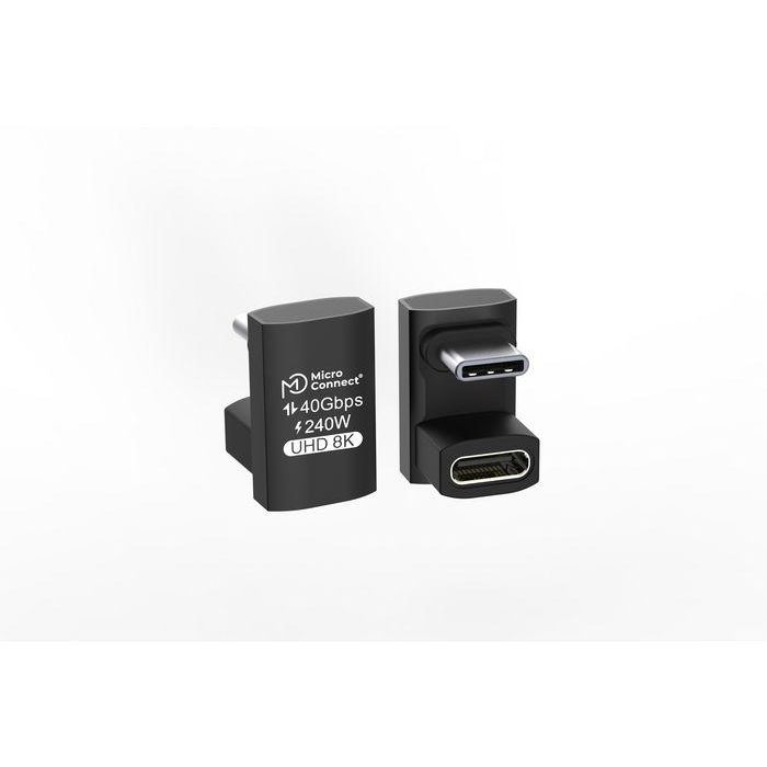 MicroConnect Adaptador USB4 3x2 USB-C Doble Ángulo, 240W, 40Gbps, 8K 0 MicroConnect Adaptador USB4 3x2 USB-C Doble Ángulo, 240W, 40Gbps, 8K 0