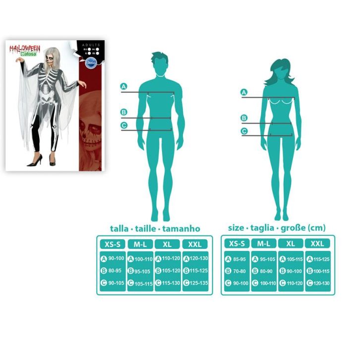 Disfraz Esqueleto Mujer Adulto XS-S 1 Disfraz Esqueleto Mujer Adulto XS-S 1