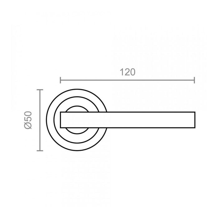 Edm Juego Roseta 606 Níquel Satinado Aluminio Ø 50 mm Tornillos Incluidos 2