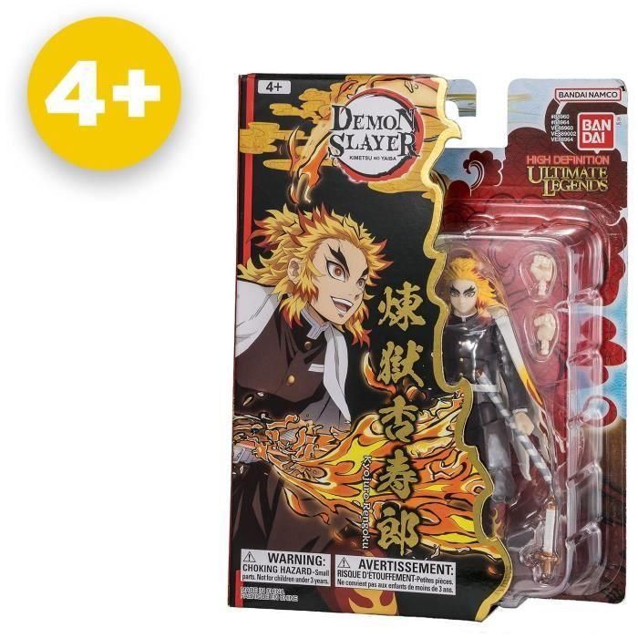 Bandai BAN1736489429386 Figura articulada Ultimate Legends HD Demon Slayer Kyojuro Rengoku 12 cm 5