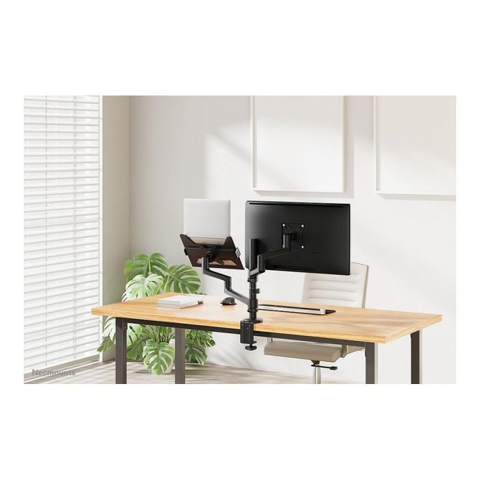 Neomounts DS20-425BL2 Brazo para Monitor y Portátil de 17-27" y 11.6-17.3" Negro
