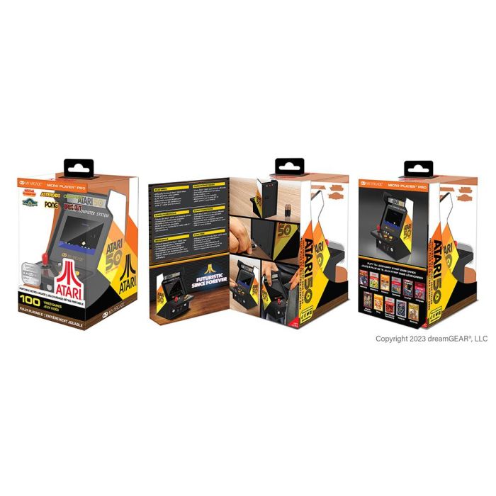My Arcade Micro Player Atari Consola Retro Portátil 100 Juegos 6,75 Pulgadas Pantalla Color Alta Resolución 5