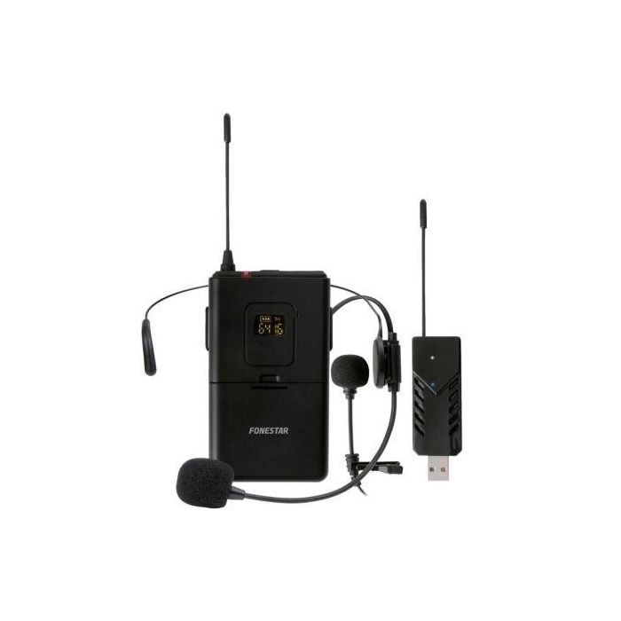 Fonestar sistem Micrófono Inalámbrico Petaca UHF Wi - Mic para Streaming y Videoconferencias con Receptor USB Plug and Play 1 Fonestar sistem Micrófono Inalámbrico Petaca UHF Wi - Mic para Streaming y Videoconferencias con Receptor USB Plug and Play 1