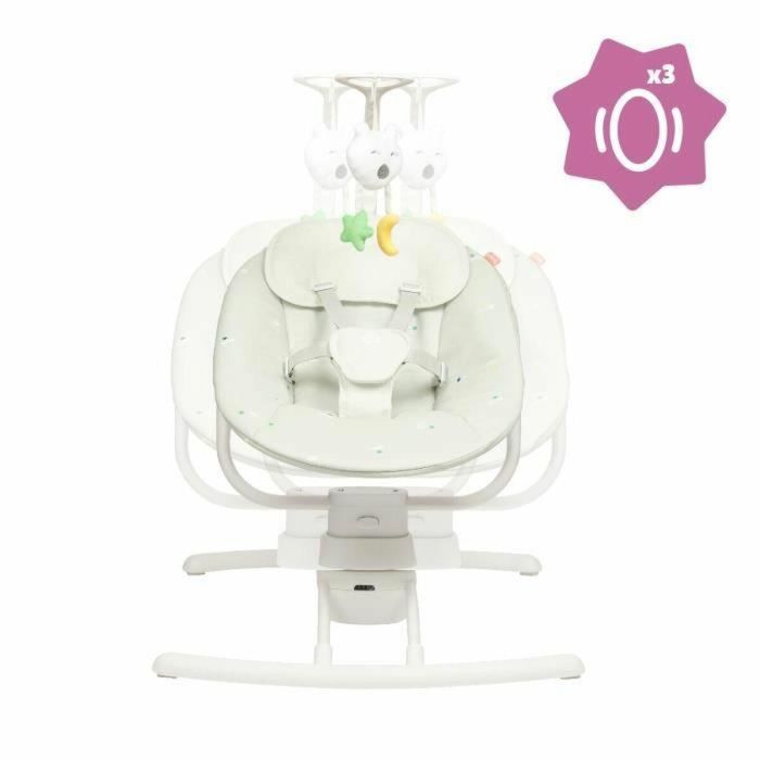 Badabulle Columpio Lateral Ultra Confort, Arco de Juego Ajustable y Extraíble, Verde Liquen/Agua BAD3661276182752 5