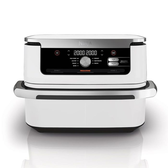 Ninja AF500EUWH Foodi FlexDrawer Freidora de Aire Caliente 10.4L Doble Zona 8 Personas Blanco