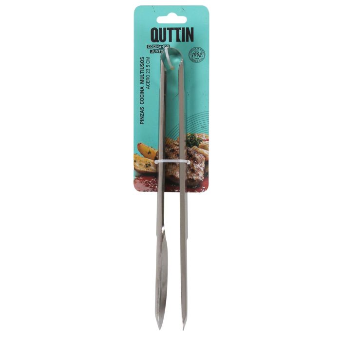 Pinzas de cocina multiuso de acero Quttin 23.5 cm (36 Unidades) 1 Pinzas de cocina multiuso de acero Quttin 23.5 cm (36 Unidades) 1