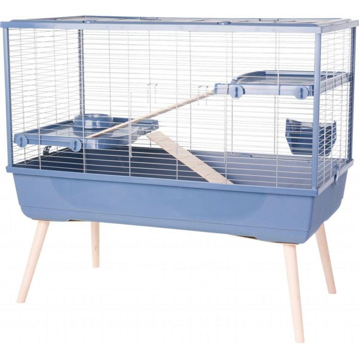 Zolux ZOL1684883281680 Jaula Elevada Néolife 2 Niveles para Roedores y Conejos 99x54x92 cm Azul