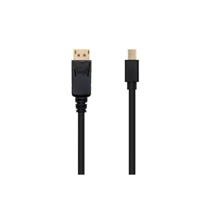 Nanocable 10.15.2402 Cable Mini DisplayPort a DisplayPort Macho-Macho 2m Negro | v1.2 para 4K UHD / 3D, Conectores Dorados OFC 1 Nanocable 10.15.2402 Cable Mini DisplayPort a DisplayPort Macho-Macho 2m Negro | v1.2 para 4K UHD / 3D, Conectores Dorados OFC 1