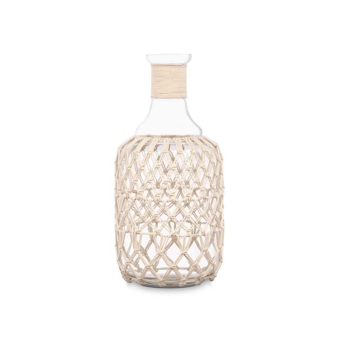 Botella Vidrio Cuerda Blanca Med Giftdecor 18X38CM (4 Unidades) 1 Botella Vidrio Cuerda Blanca Med Giftdecor 18X38CM (4 Unidades) 1
