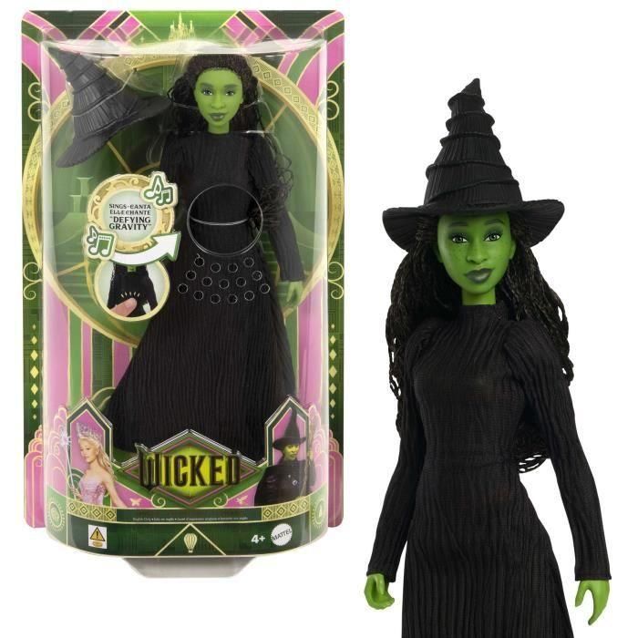 Muñeca cantante Wicked Elphaba de Mattel con vestido y accesorios - Wicked - HYM40 Muñeca cantante Wicked Elphaba de Mattel con vestido y accesorios - Wicked - HYM40