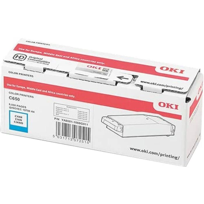 OKI Cian toner cartridge 6K C650 1 OKI Cian toner cartridge 6K C650 1